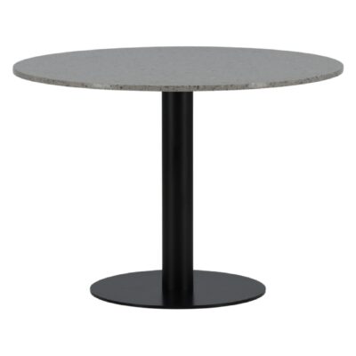 Ronde grijze terrazzo eettafel afbeelding 1