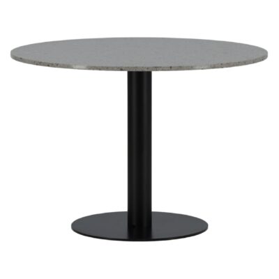 Ronde grijze terrazzo eettafel afbeelding 6