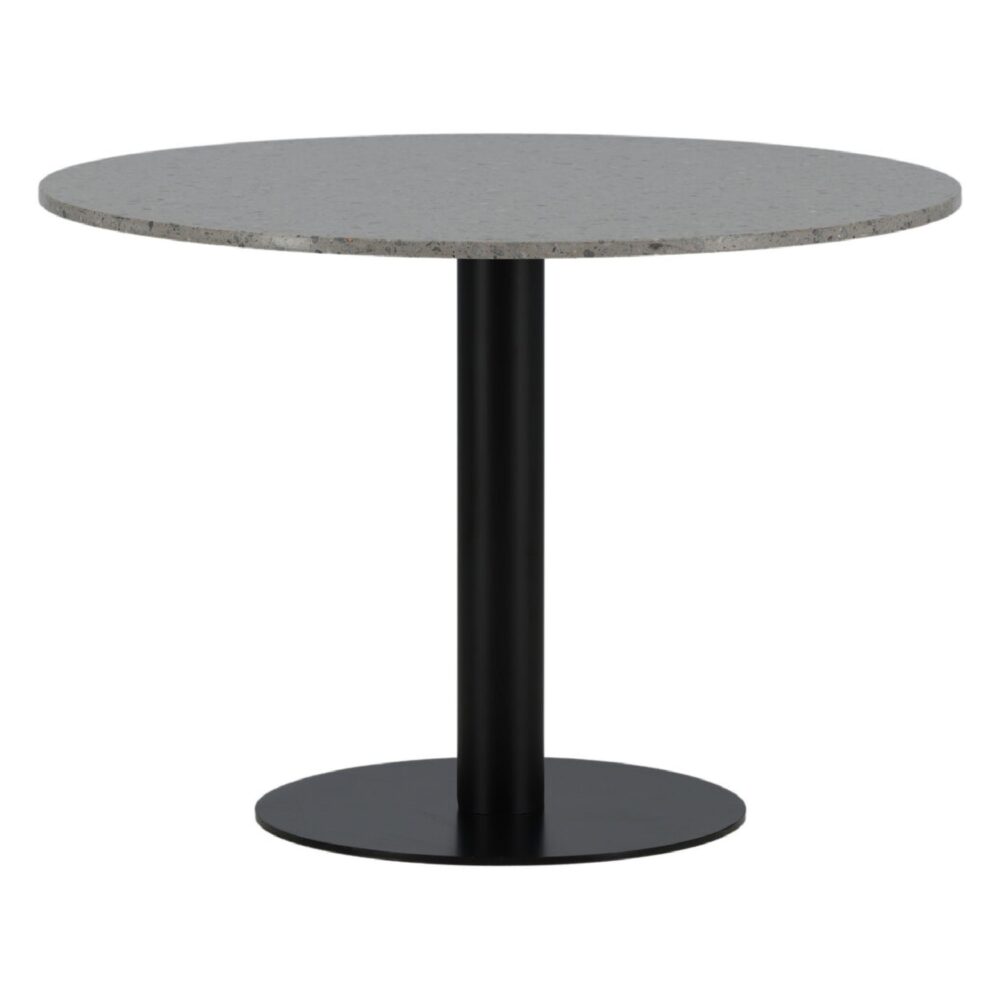 Ronde grijze terrazzo eettafel afbeelding 8