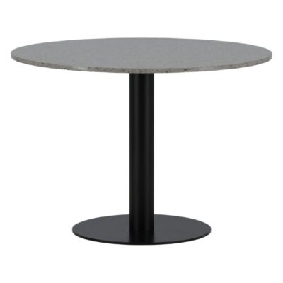 Ronde grijze terrazzo eettafel afbeelding 8