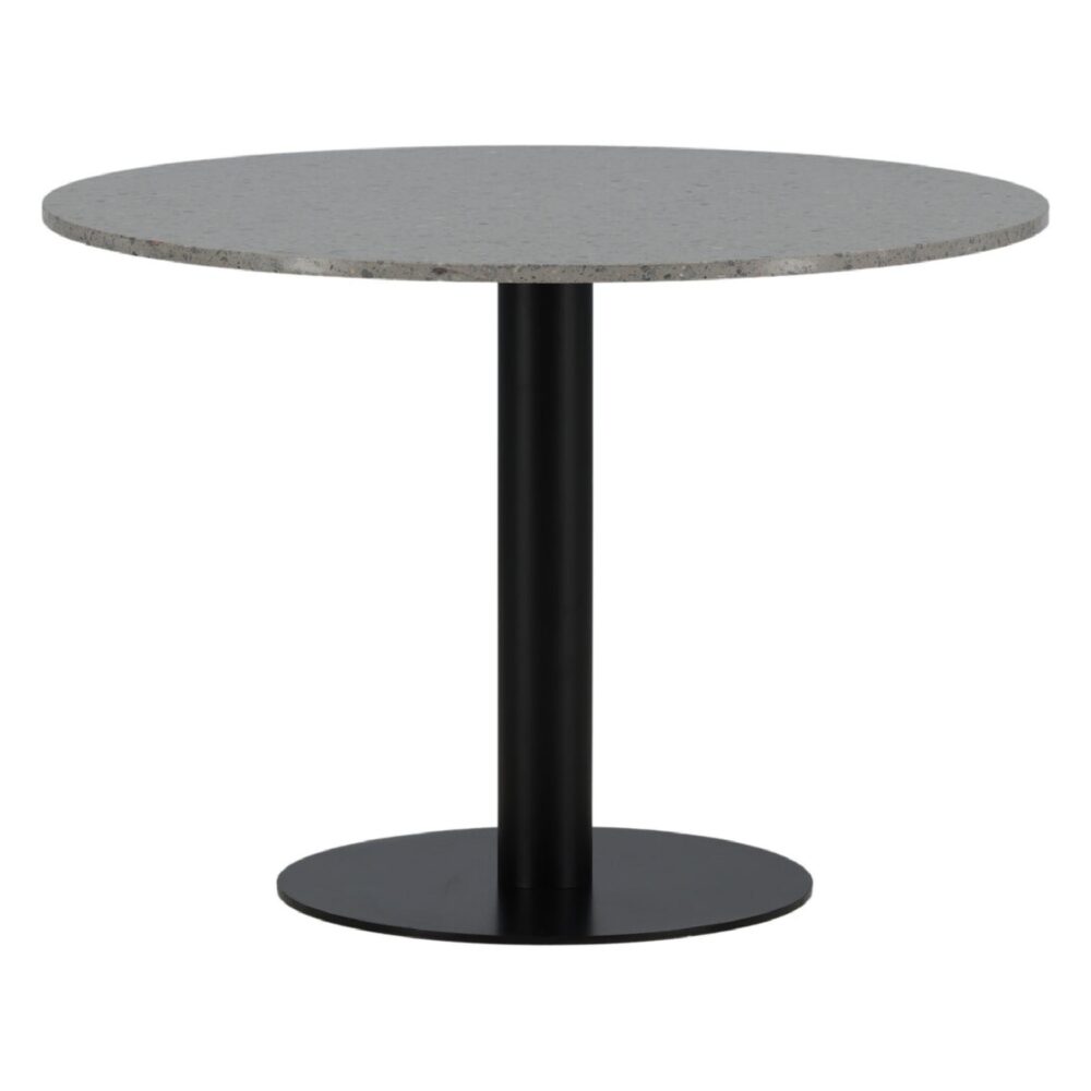 Ronde grijze terrazzo eettafel afbeelding 9