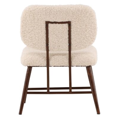 Enkele Sofa Bruin Wit Boucle afbeelding 7