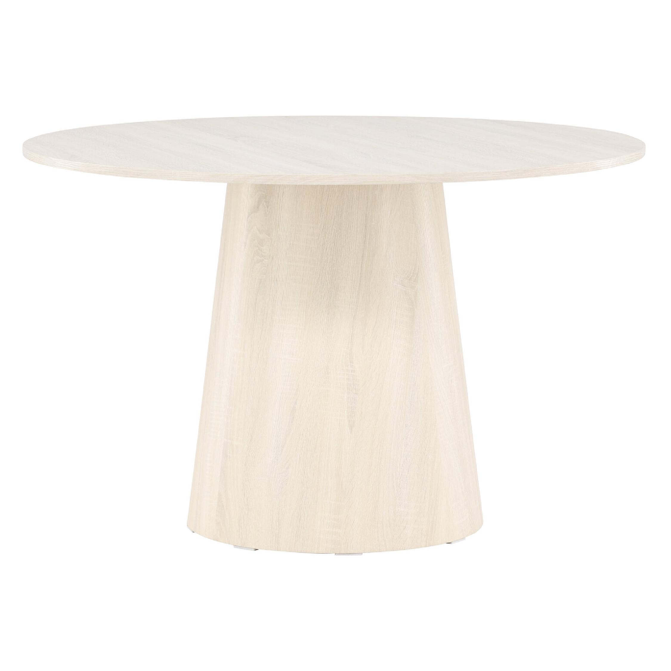 Ronde whitewash eettafel afbeelding 12