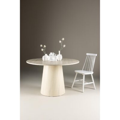 Ronde whitewash eettafel afbeelding 13