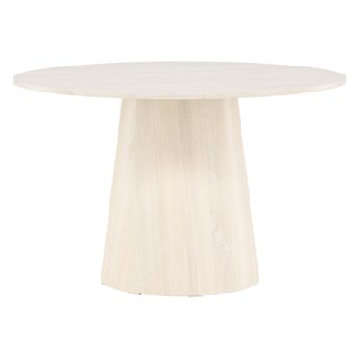 Ronde whitewash eettafel afbeelding 3