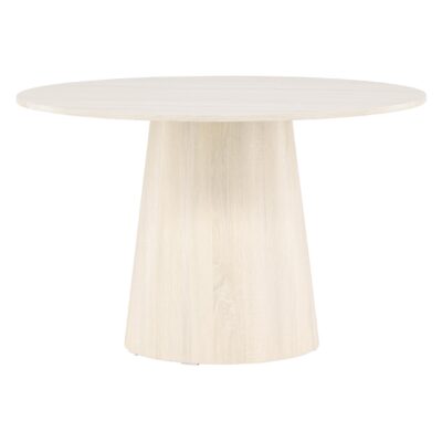 Ronde whitewash eettafel afbeelding 4