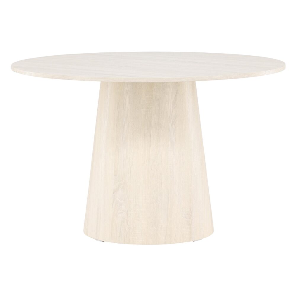 Ronde whitewash eettafel afbeelding 5