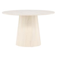 Ronde whitewash eettafel afbeelding 6