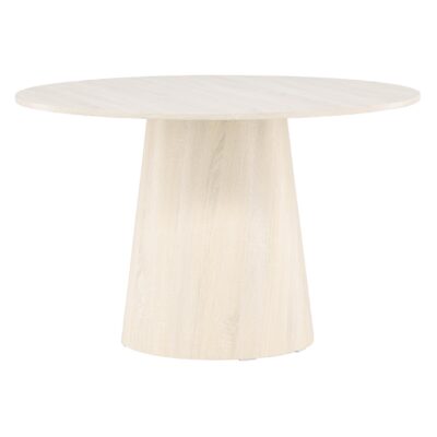 Ronde whitewash eettafel afbeelding 6