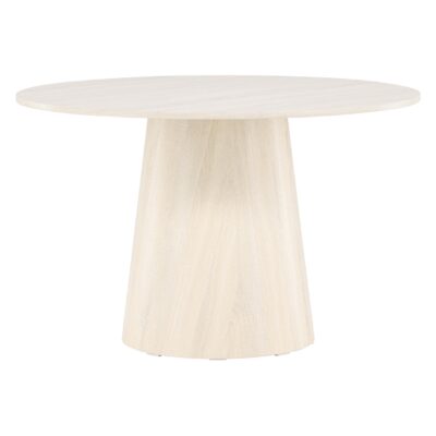 Ronde whitewash eettafel afbeelding 8