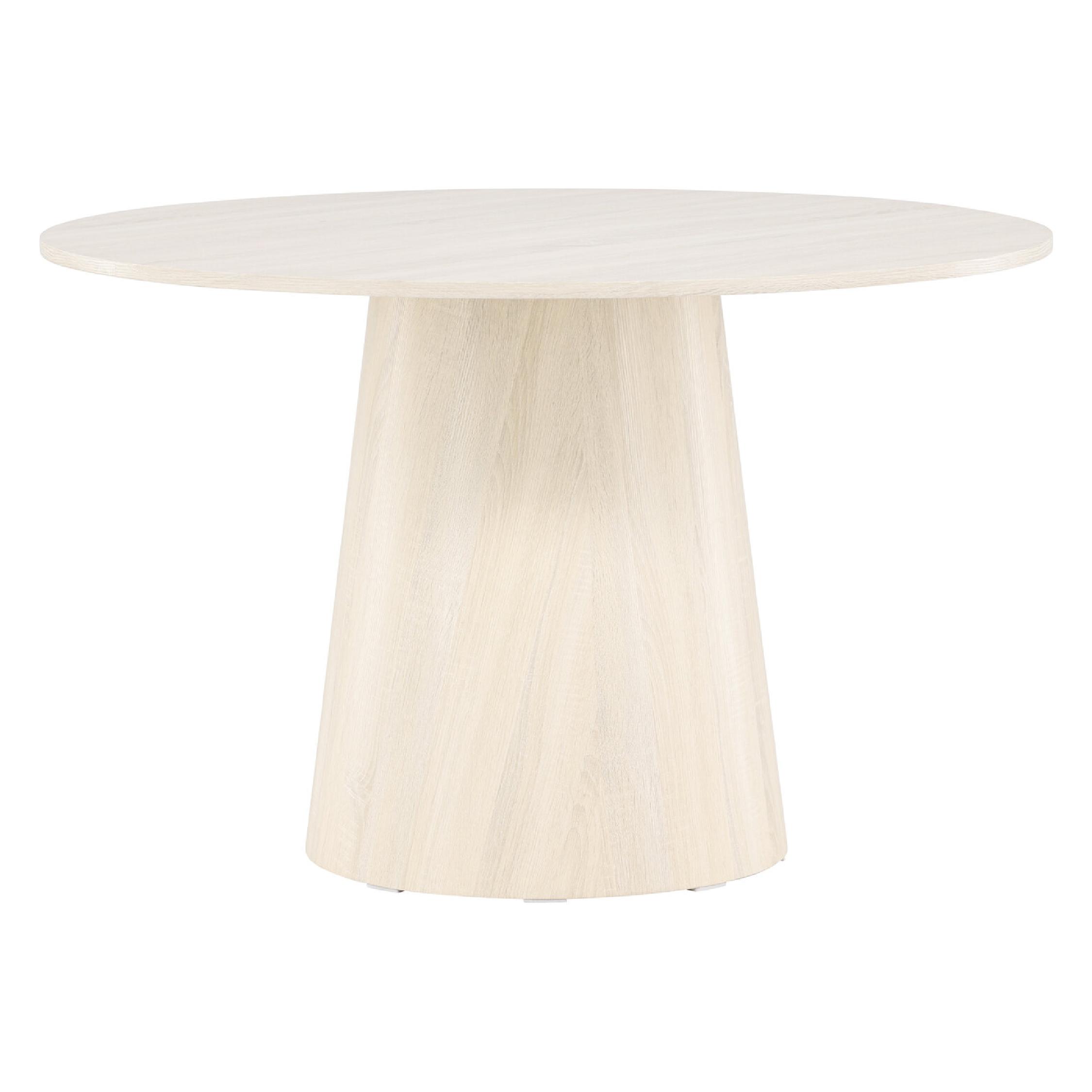 Ronde whitewash eettafel afbeelding 8