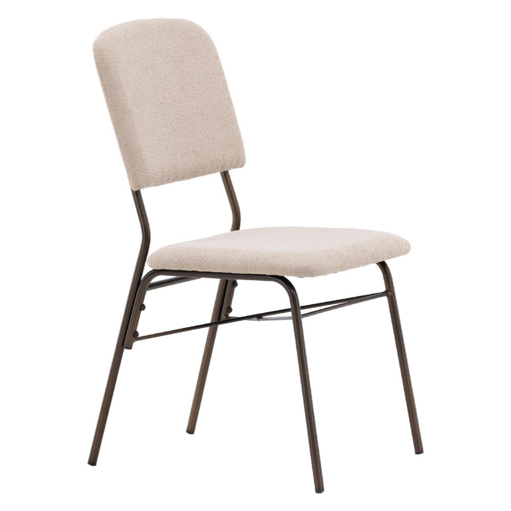 Bura Eetkamerstoel 2-pack Beige Bruin afbeelding 11