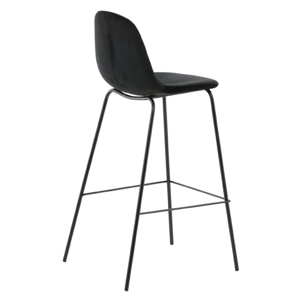 Bumi barkruk zwart fluweel afbeelding 9