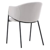 Eetkamerstoelen fluweel zwart lichtgrijs afbeelding 6
