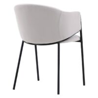 Eetkamerstoelen fluweel zwart lichtgrijs afbeelding 8