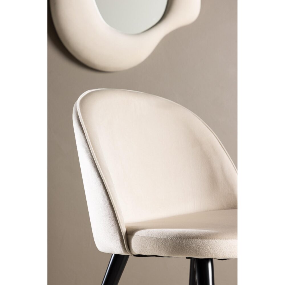 Brivo Matstoel 2-pack Beige Fluweel afbeelding 14