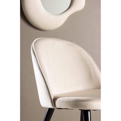 Brivo Matstoel 2-pack Beige Fluweel afbeelding 14