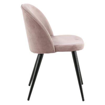 Eetkamerstoelen fluweel gammelroze 2-pack afbeelding 10