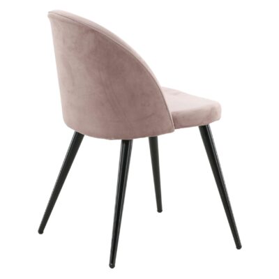 Eetkamerstoelen fluweel gammelroze 2-pack afbeelding 9