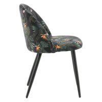 Zwarte bloemen eetkamerstoelen afbeelding 10