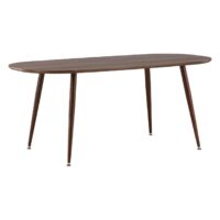 Scandinavische eettafel donkerbruin afbeelding 12