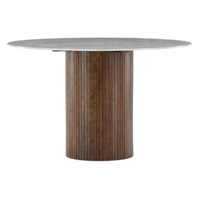 Ronde marmerlook eettafel 120 cm afbeelding 12