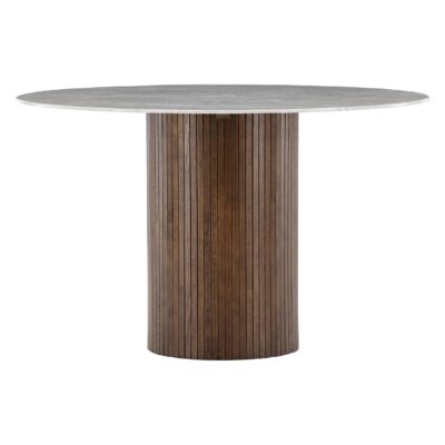 Ronde marmerlook eettafel 120 cm afbeelding 1