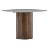 Ronde marmerlook eettafel 120 cm afbeelding 3