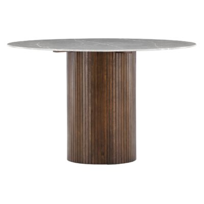 Ronde marmerlook eettafel 120 cm afbeelding 3