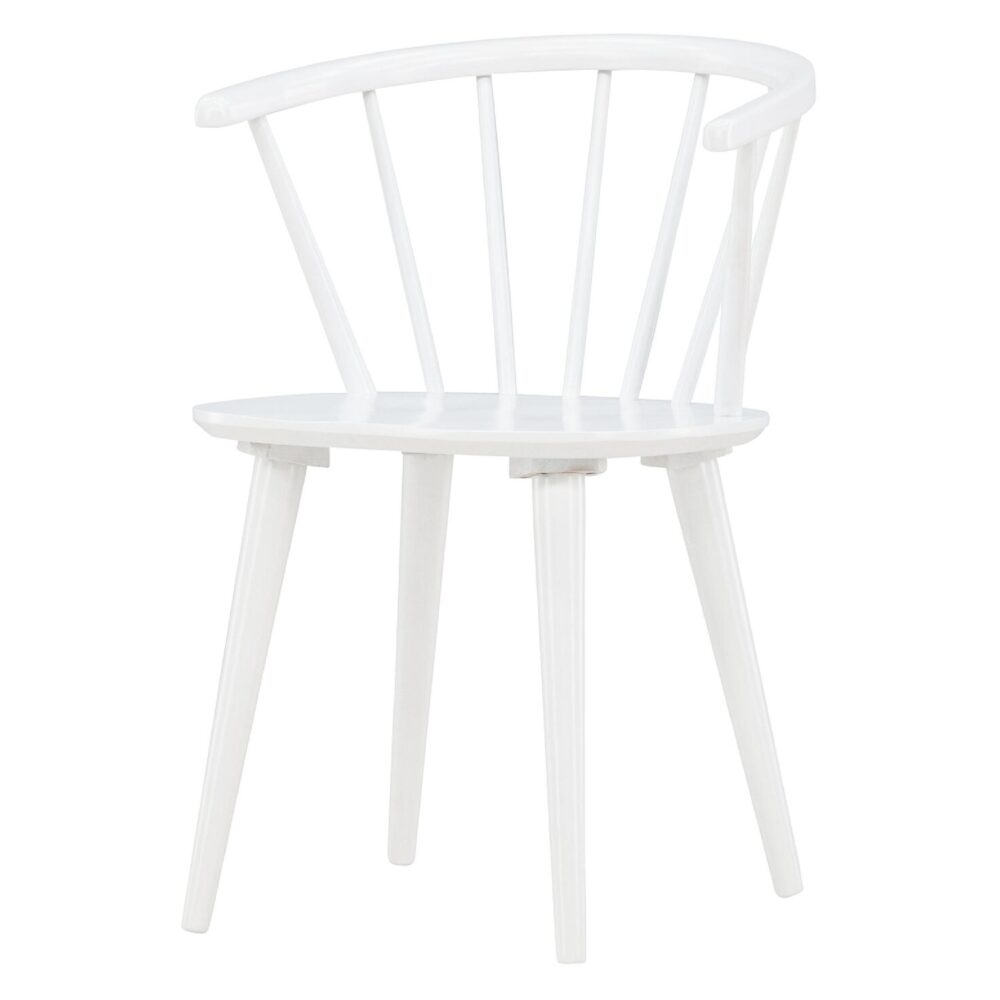 Scandinavische eetkamerstoel rubberhout afbeelding 2