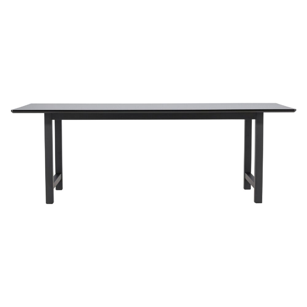 Zwarte rechthoekige eettafel afbeelding 1