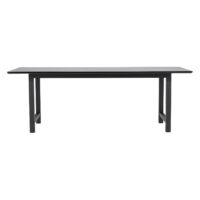 Zwarte rechthoekige eettafel afbeelding 7
