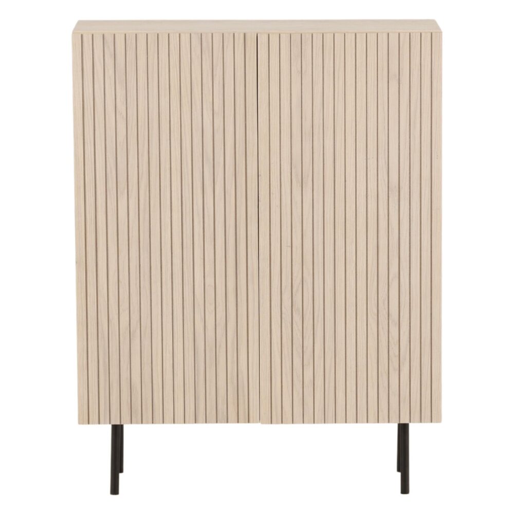 Daro Hoge Kast Whitewash Eikenfineer afbeelding 1