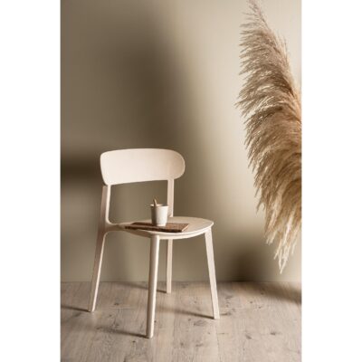 Scandinavische eetkamerstoel beige afbeelding 13