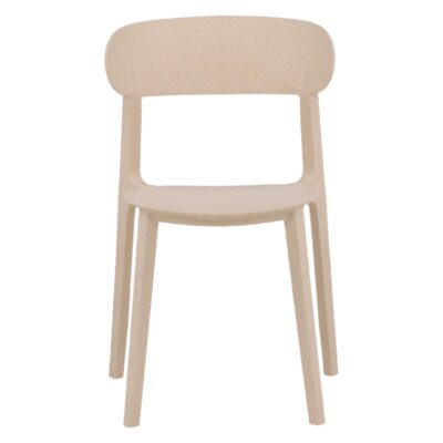 Scandinavische eetkamerstoel beige afbeelding 1