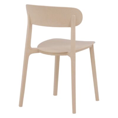 Scandinavische eetkamerstoel beige afbeelding 8