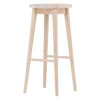 Lumo Barkruk Whitewash Hout afbeelding 2