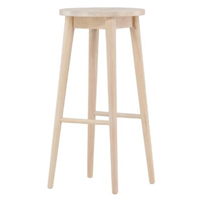 Lumo Barkruk Whitewash Hout afbeelding 2