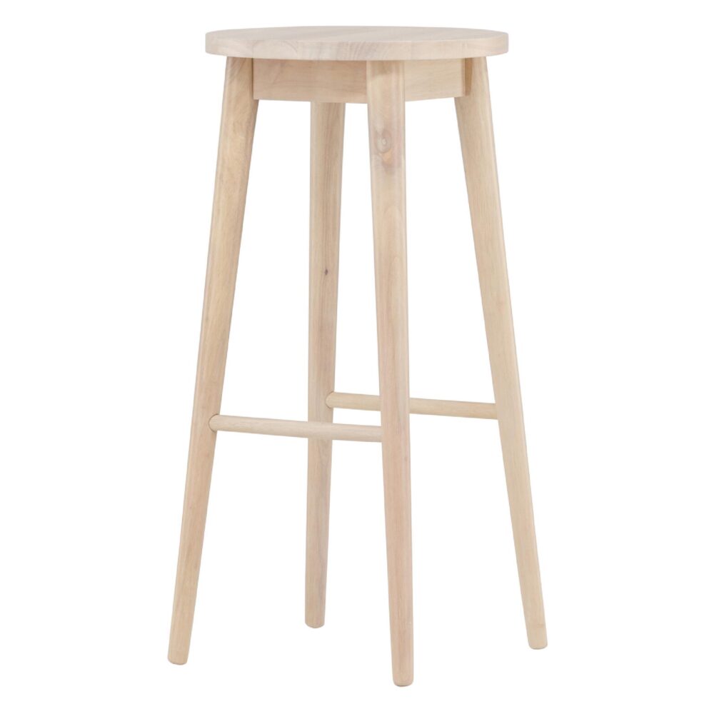 Lumo Barkruk Whitewash Hout afbeelding 8