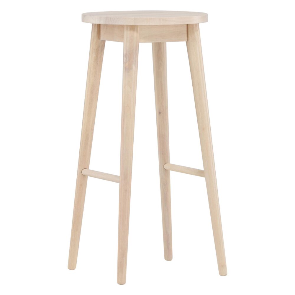 Lumo Barkruk Whitewash Hout afbeelding 9