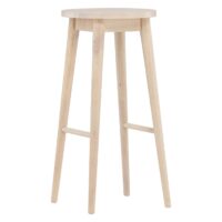 Lumo Barkruk Whitewash Hout afbeelding 9