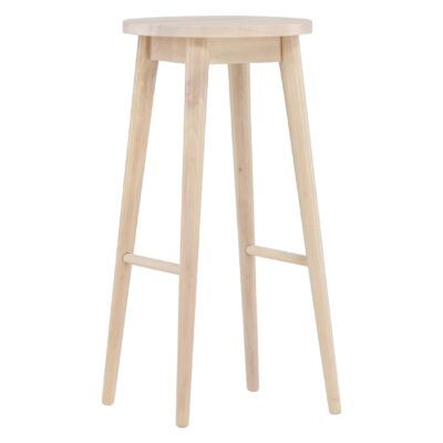 Lumo Barkruk Whitewash Hout afbeelding 9