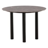 Ronde marmeren eettafel zwart donkerbruin afbeelding 7