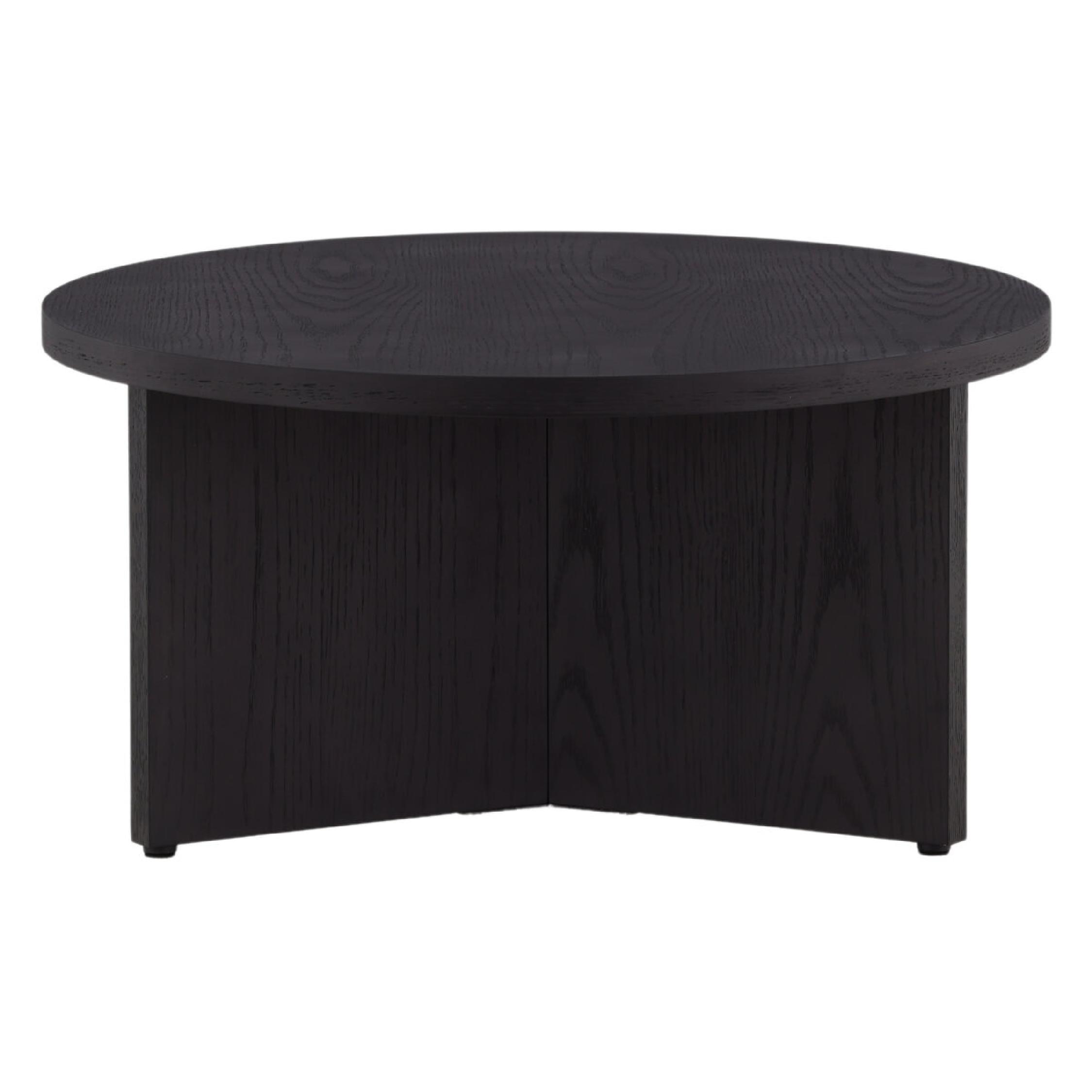 Scandinavisch design salontafel zwart hout afbeelding 3