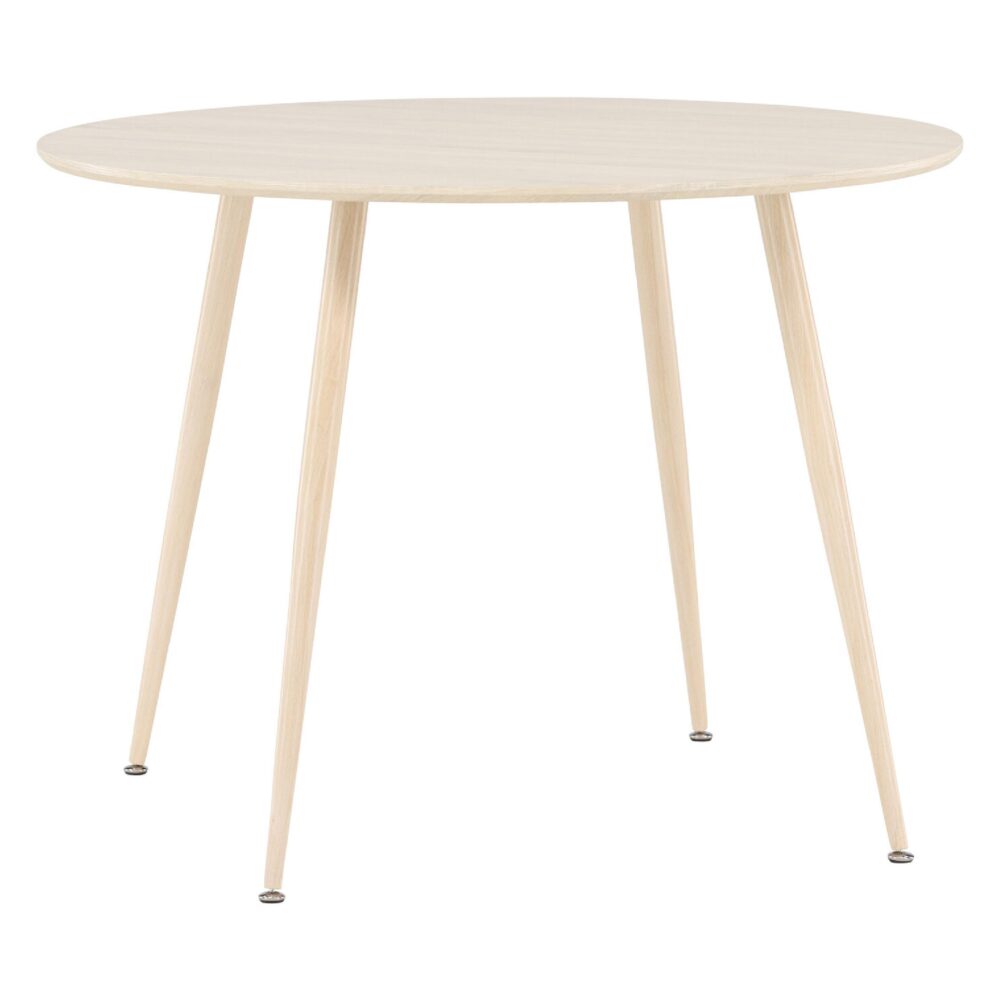 Yaro Eettafel 100 cm Whitewash Ronde Tafel afbeelding 11