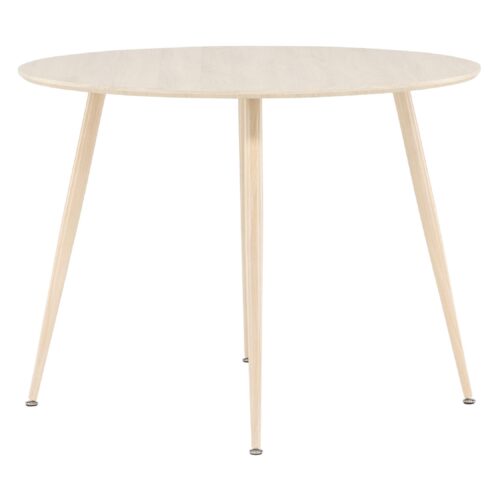 Yaro Eettafel 100 cm Whitewash Ronde Tafel afbeelding 1