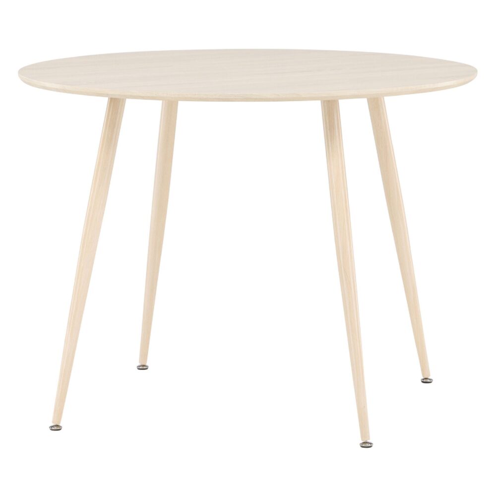 Yaro Eettafel 100 cm Whitewash Ronde Tafel afbeelding 9