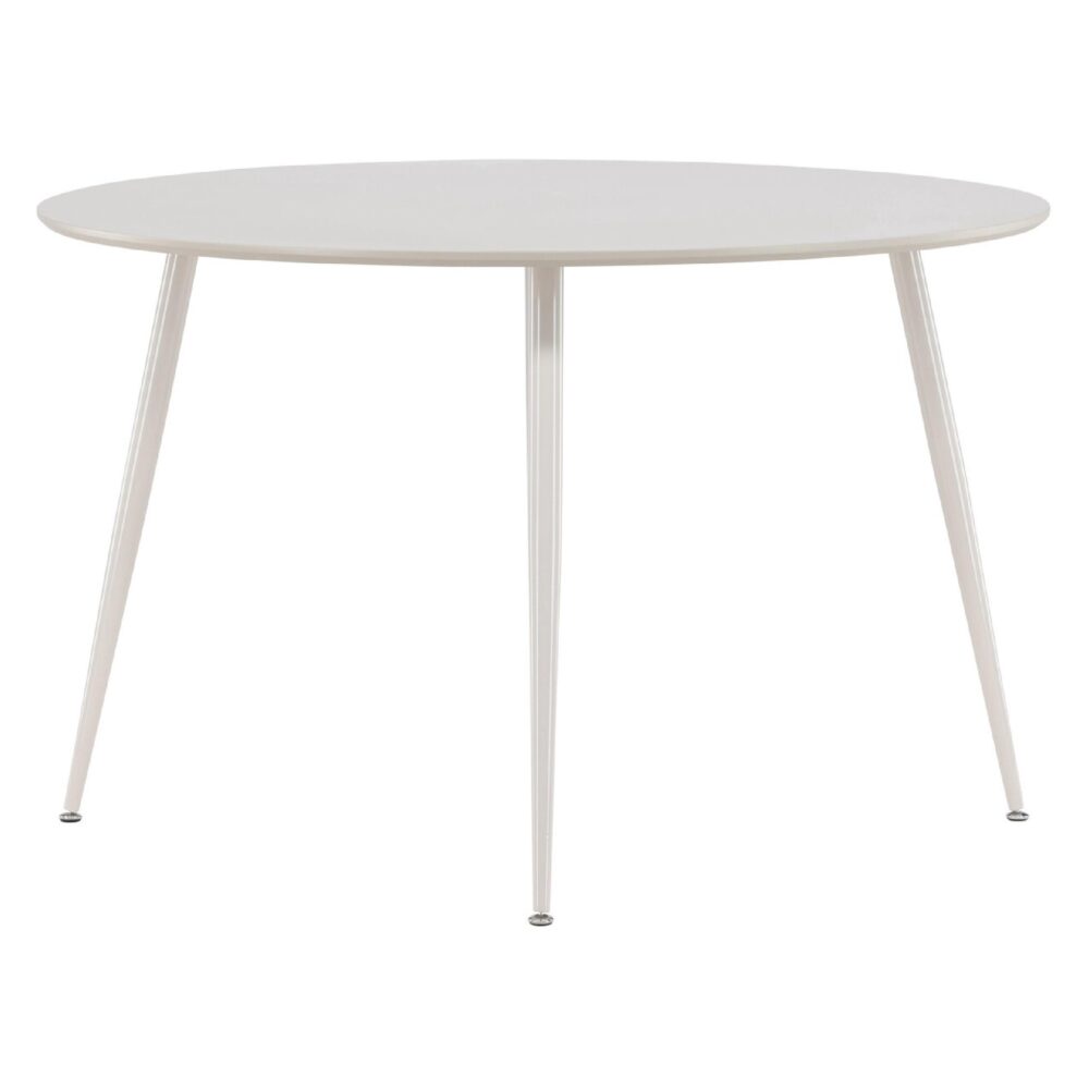 Ronde beige eettafel 120 cm afbeelding 10