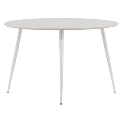 Ronde beige eettafel 120 cm afbeelding 10