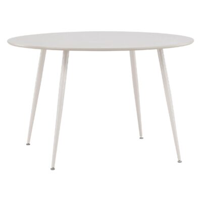 Ronde beige eettafel 120 cm afbeelding 11